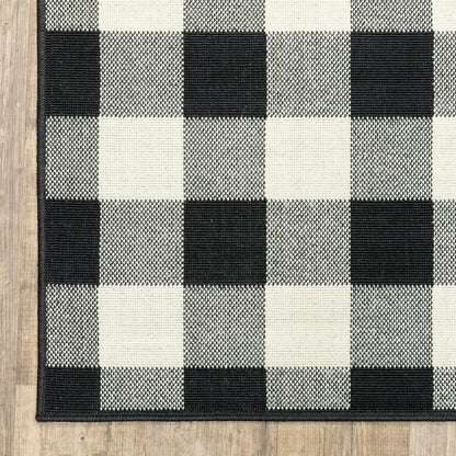 Vista Home Malta Gingham Check Teppich für drinnen und draußen