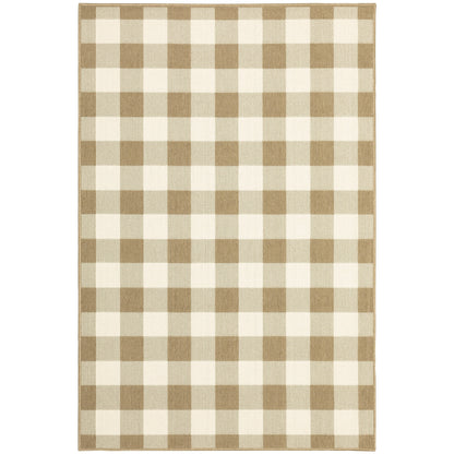 Vista Home Malta Gingham Check Teppich für drinnen und draußen