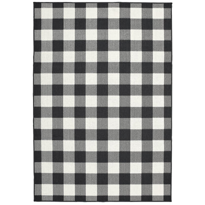 Vista Home Malta Gingham Check Teppich für drinnen und draußen