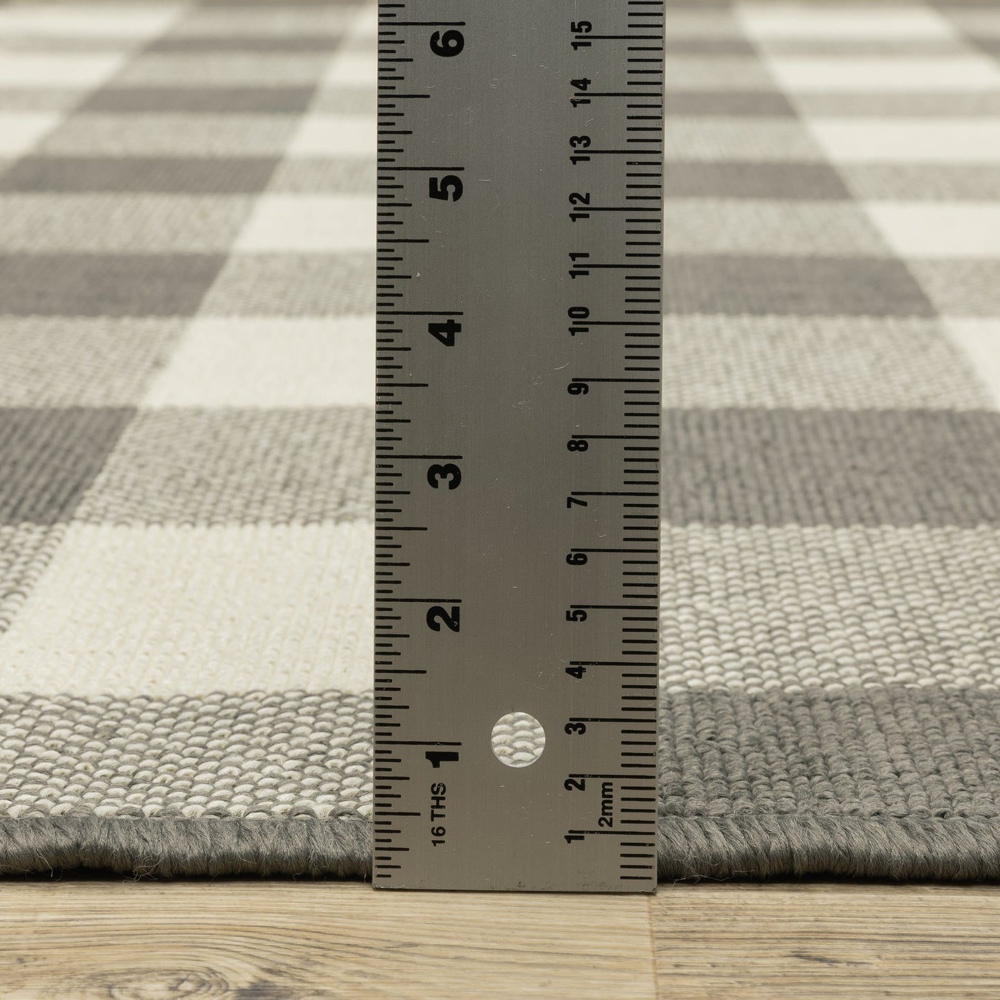 Vista Home Malta Gingham Check Teppich für drinnen und draußen