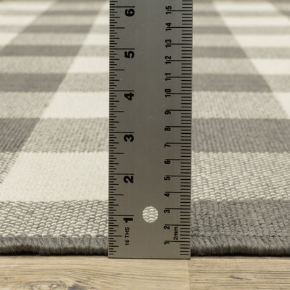 Vista Home Malta Gingham Check Teppich für drinnen und draußen