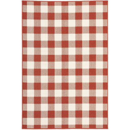 Vista Home Malta Gingham Check Teppich für drinnen und draußen