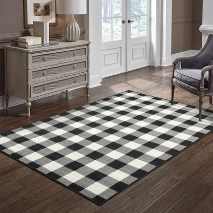 Vista Home Malta Gingham Check Teppich für drinnen und draußen