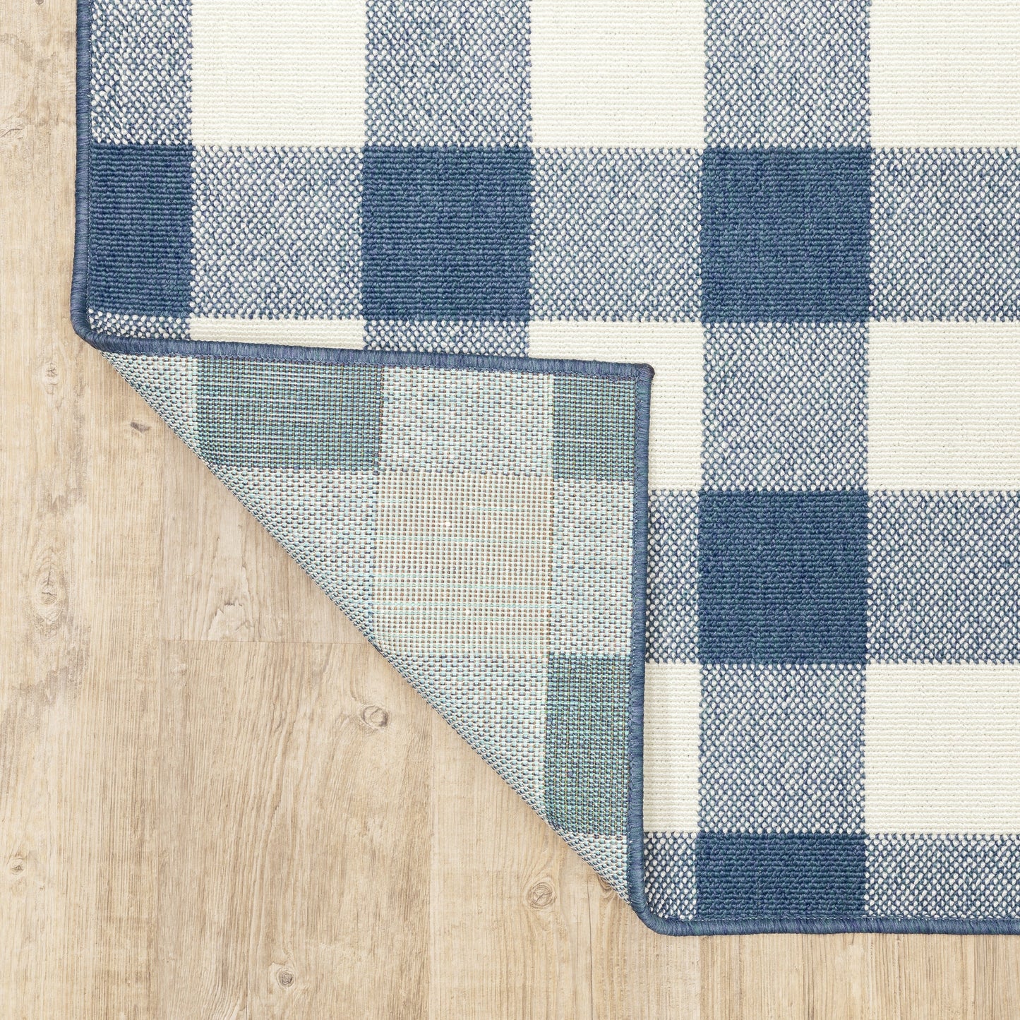 Vista Home Malta Gingham Check Teppich für drinnen und draußen