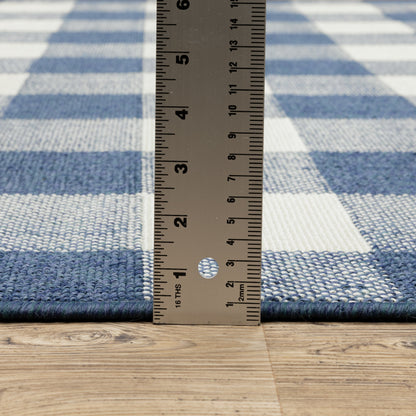 Vista Home Malta Gingham Check Teppich für drinnen und draußen