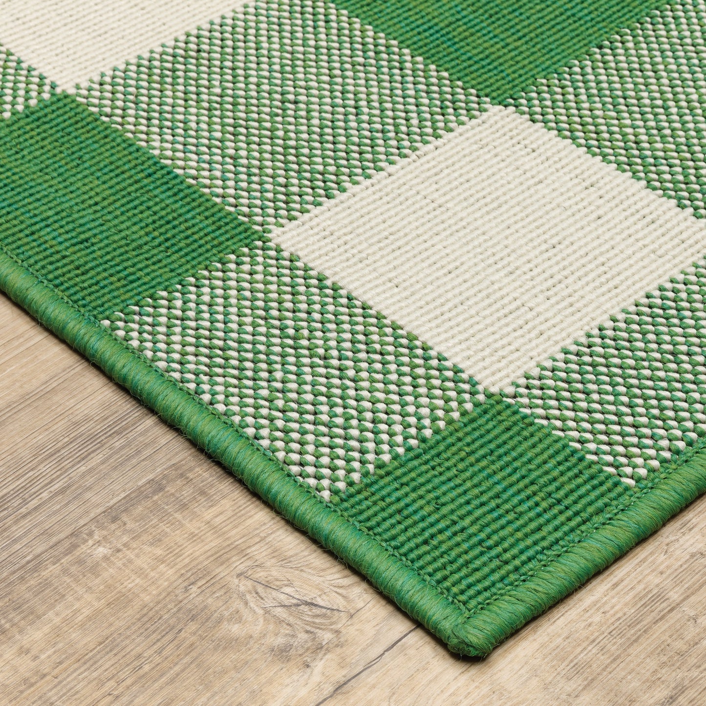Vista Home Malta Gingham Check Teppich für drinnen und draußen