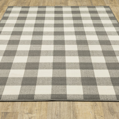 Vista Home Malta Gingham Check Teppich für drinnen und draußen
