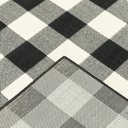 Vista Home Malta Gingham Check Teppich für drinnen und draußen