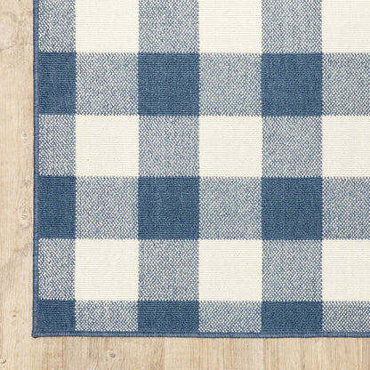 Vista Home Malta Gingham Check Teppich für drinnen und draußen