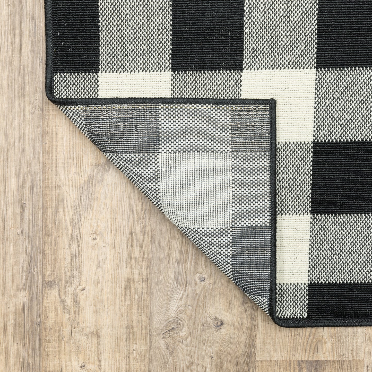 Vista Home Malta Gingham Check Teppich für drinnen und draußen