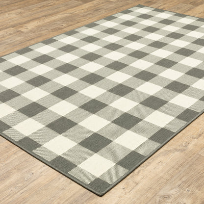 Vista Home Malta Gingham Check Teppich für drinnen und draußen
