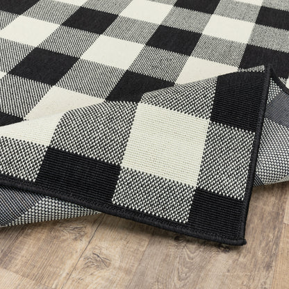 Vista Home Malta Gingham Check Teppich für drinnen und draußen