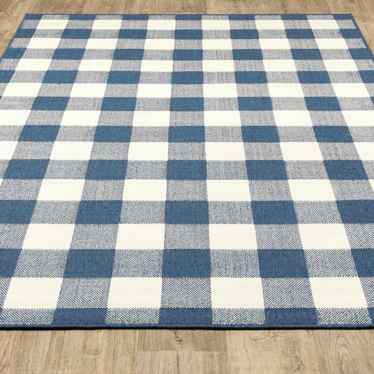 Vista Home Malta Gingham Check Teppich für drinnen und draußen