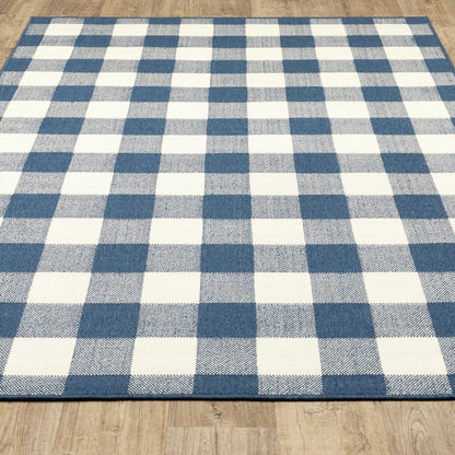 Vista Home Malta Gingham Check Teppich für drinnen und draußen