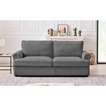 Viviana 76 inch Polyester Round Arm Sleeper Sofa