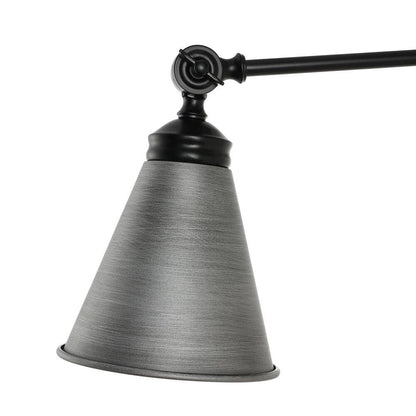 WINGBO Industrielle Wandleuchte mit Schwenkarm und Metallschirm, 2er-Pack...