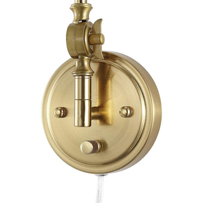 WINGBO Industrielle Wandleuchte mit Schwenkarm und Metallschirm, 2er-Pack...