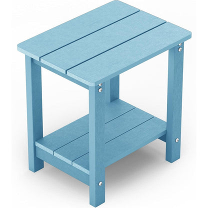 WINSOON Allwetter-Beistelltische für den Außenbereich, HIPS, 2-stufige Adirondack-Tische, 45,7 cm