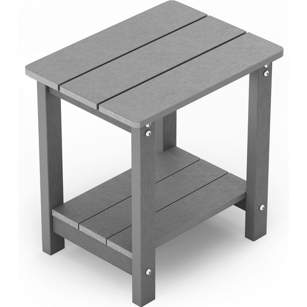 WINSOON Allwetter-Beistelltische für den Außenbereich, HIPS, 2-stufige Adirondack-Tische, 45,7 cm