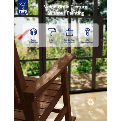 WINSOON Allwetter-Schaukelstuhl für den Außenbereich, 2er-Set
