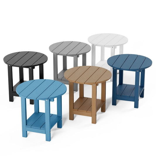 WINSOON Allwetter-Beistelltische für den Außenbereich, HIPS, 2-stufige Adirondack-Tische, 45,7 cm