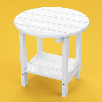 WINSOON Allwetter-Beistelltische für den Außenbereich, HIPS, 2-stufige Adirondack-Tische, 45,7 cm