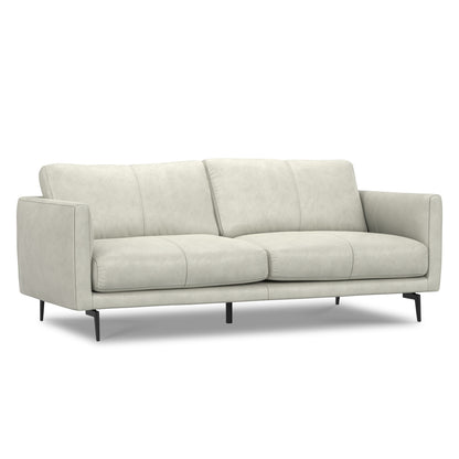 WYNDENHALL Danbury Modern Mid-Century 81 Wide Sofa in Genuine Leather