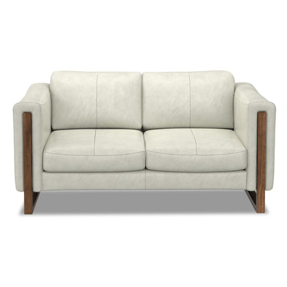 WYNDENHALL Hillcrest Modern, Contemporary 62 inch Wide Sofa in Genuine Leather