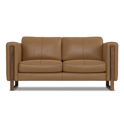 WYNDENHALL Hillcrest Modern, Contemporary 62 inch Wide Sofa in Genuine Leather