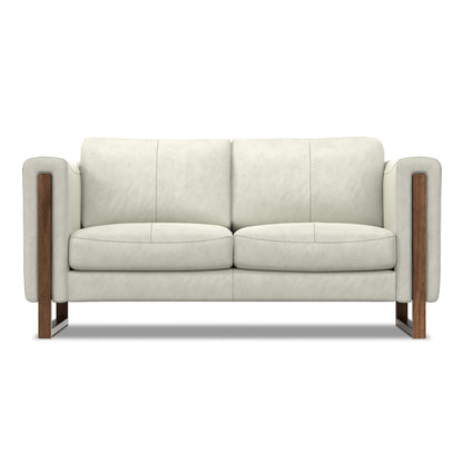 WYNDENHALL Hillcrest Modern, Contemporary 62 inch Wide Sofa in Genuine Leather