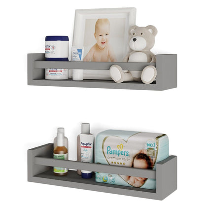 Wallniture Elba Wandregale für Kinder, Aufbewahrung für Spielzeug, Bücherregal aus Holz, 2er-Set – N/A