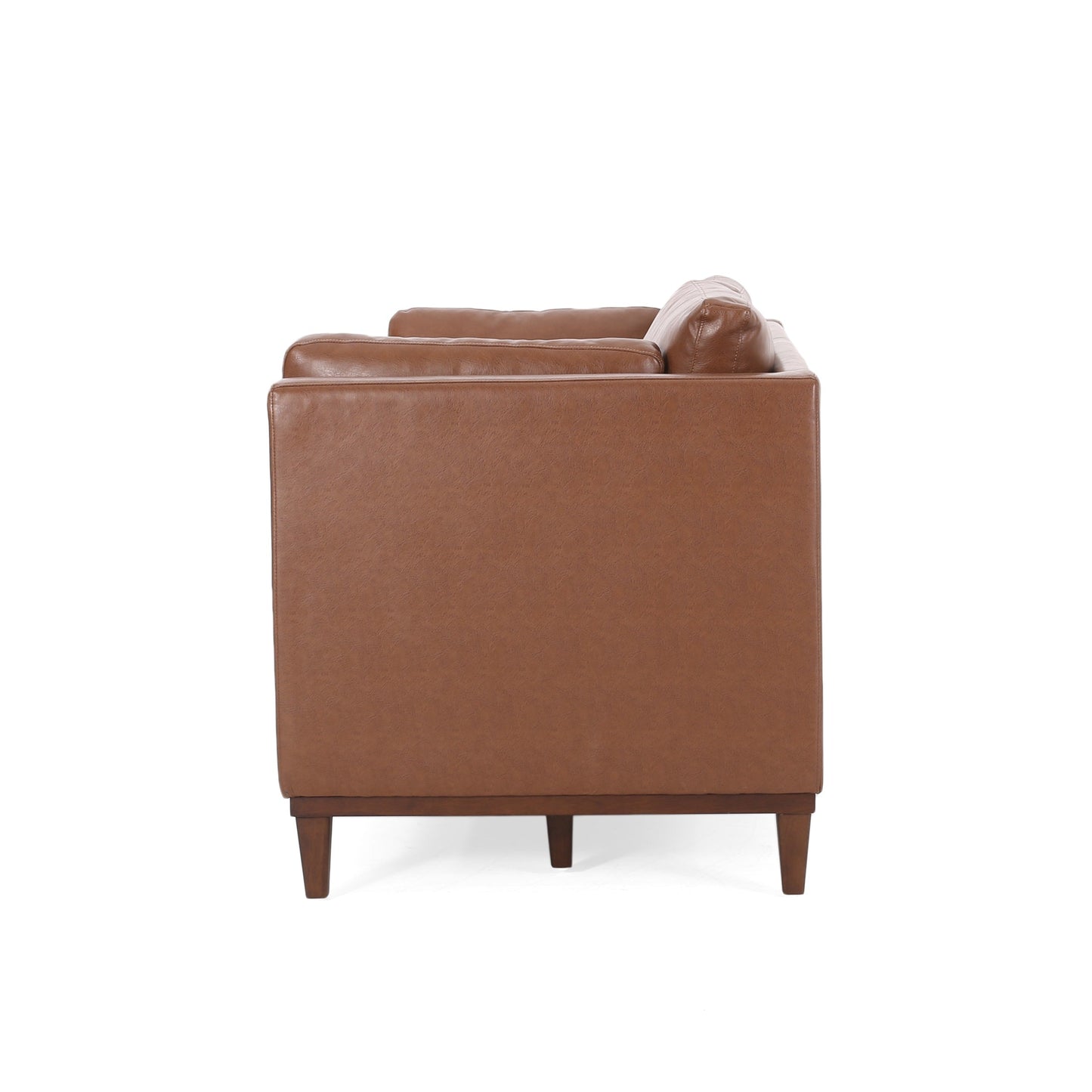 Warbler Faux Leather 3 Seater Sofa by Christopher Knight Home
