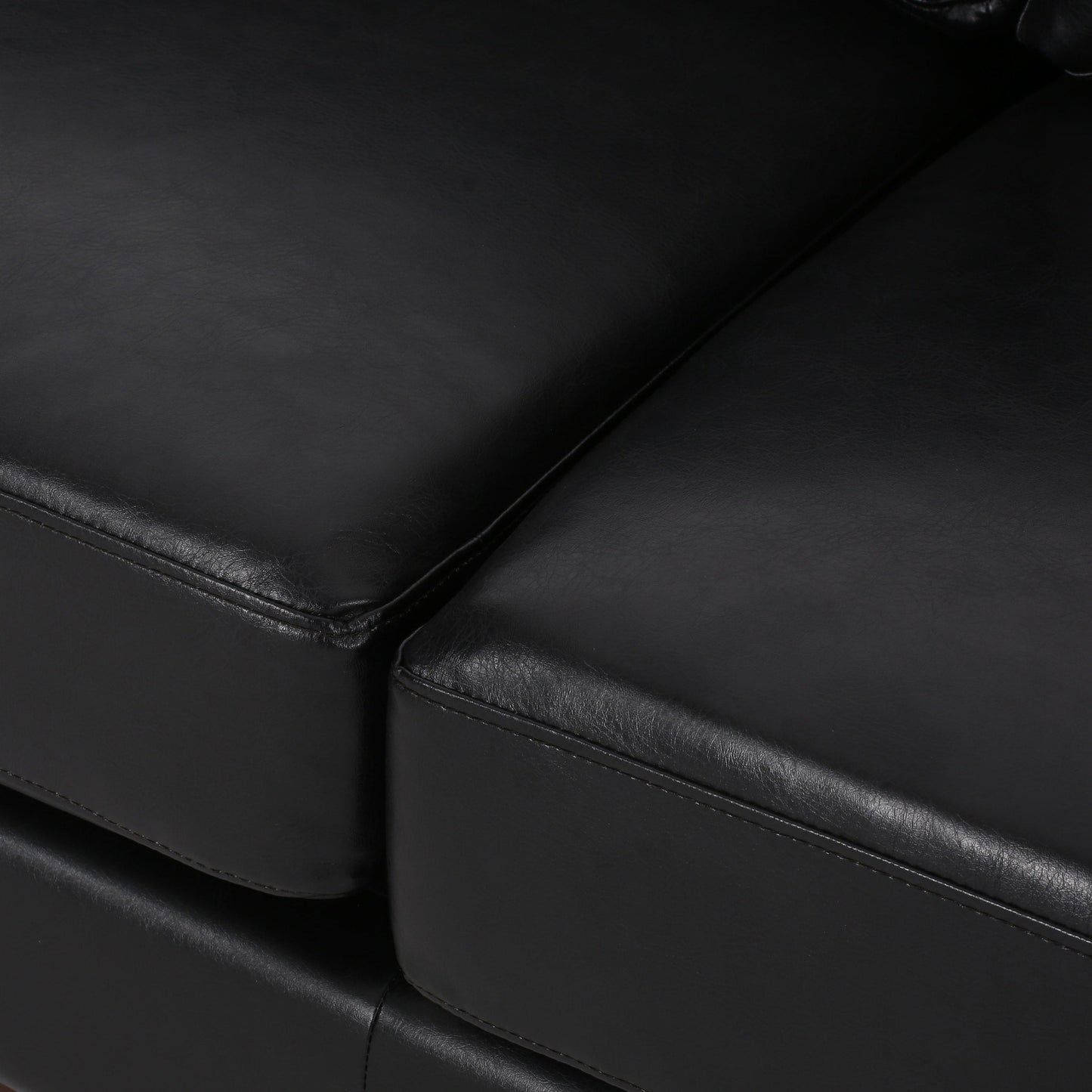 Warbler Faux Leather 3 Seater Sofa by Christopher Knight Home