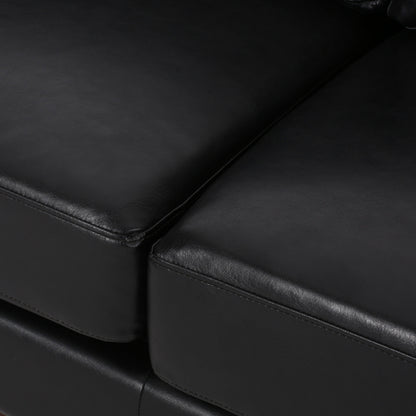 Warbler Faux Leather 3 Seater Sofa by Christopher Knight Home