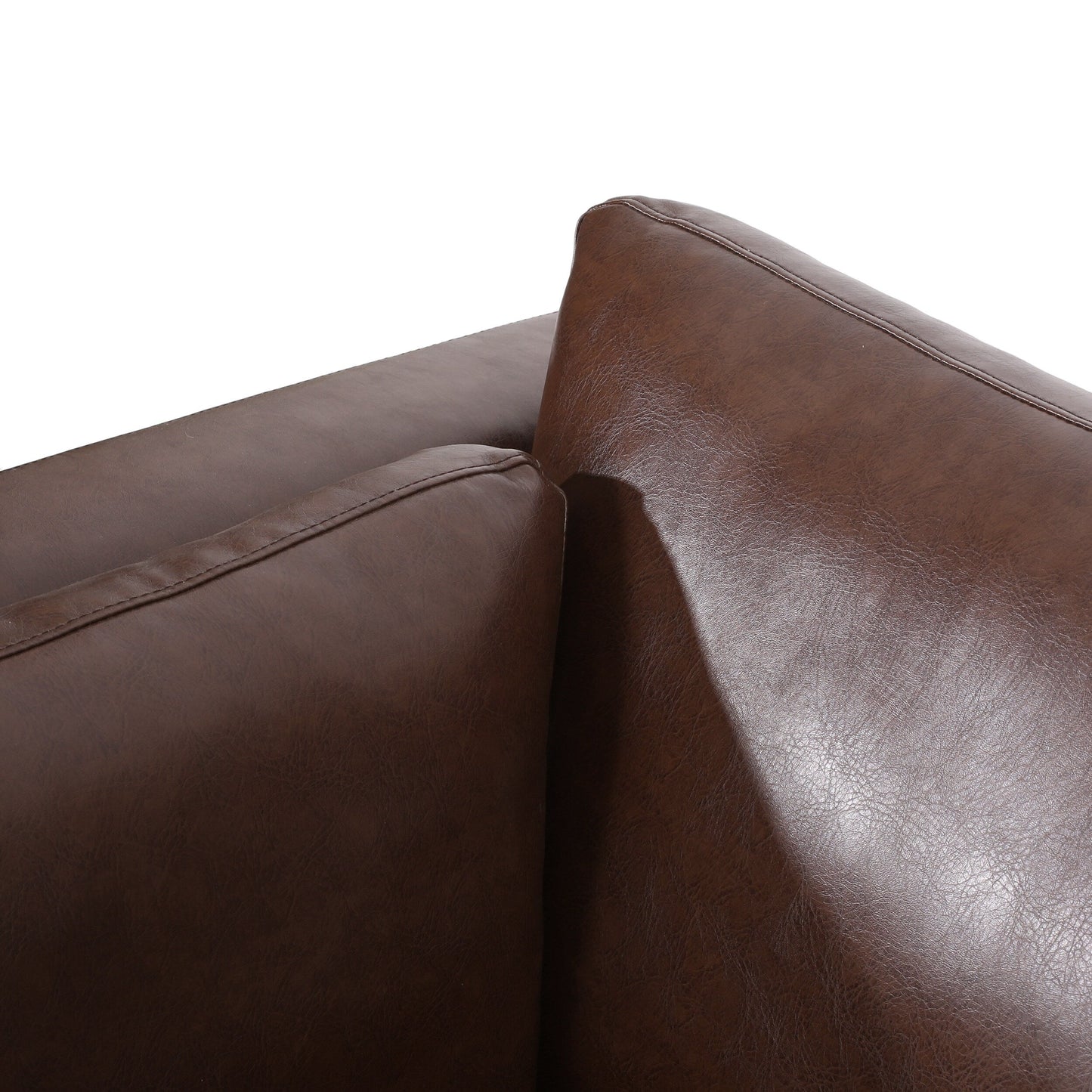 Warbler Faux Leather 3 Seater Sofa by Christopher Knight Home
