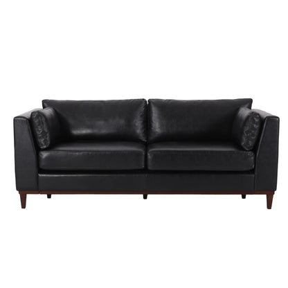 Warbler Faux Leather 3 Seater Sofa by Christopher Knight Home