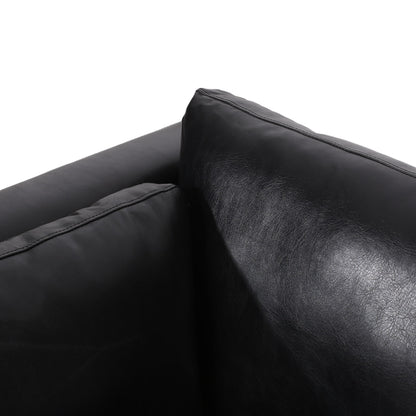 Warbler Faux Leather 3 Seater Sofa by Christopher Knight Home