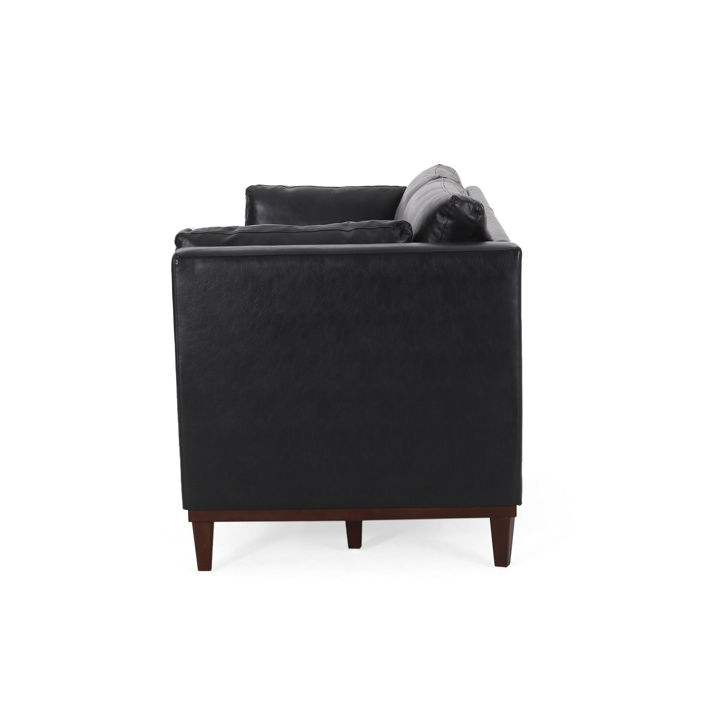 Warbler Faux Leather 3 Seater Sofa by Christopher Knight Home