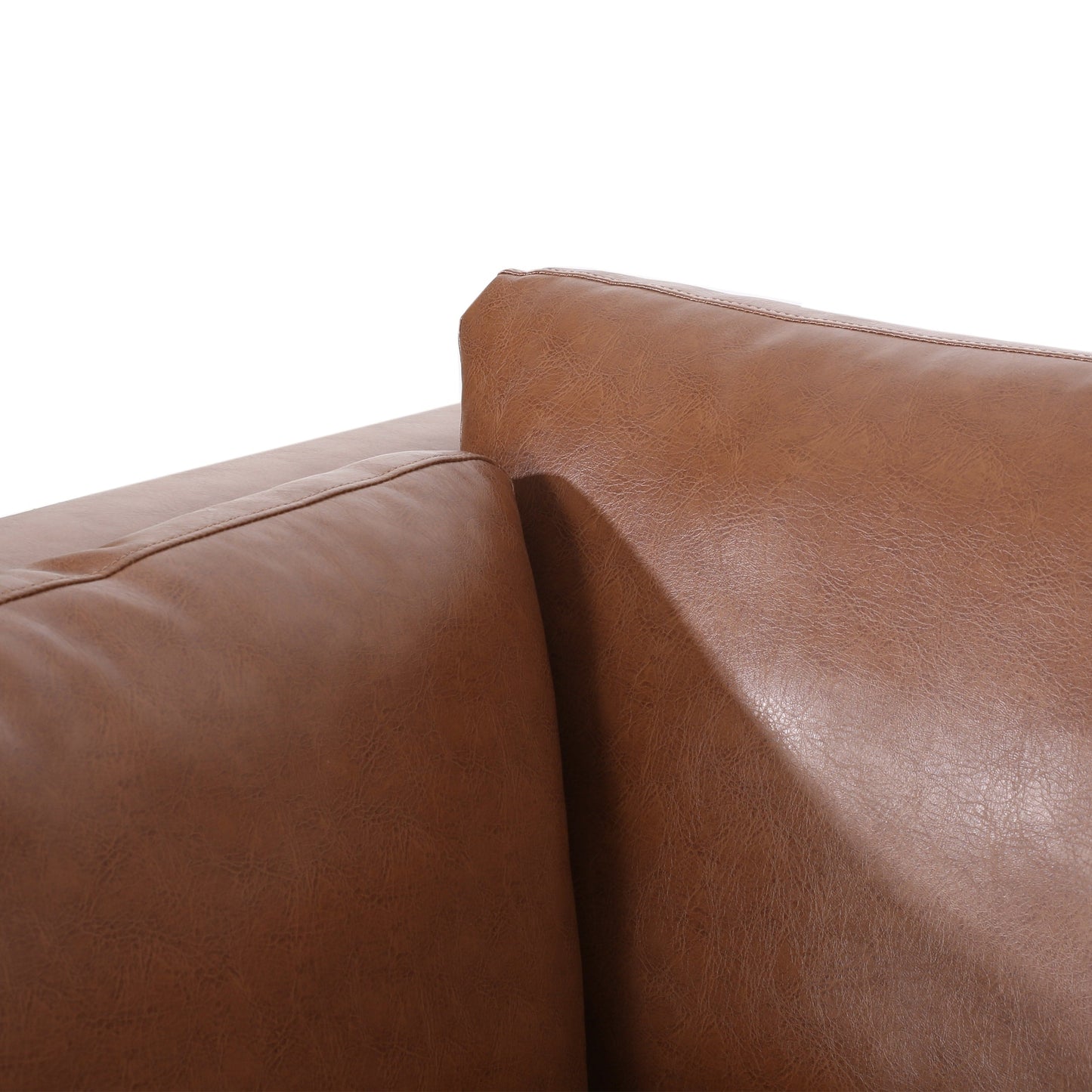 Warbler Faux Leather 3 Seater Sofa by Christopher Knight Home