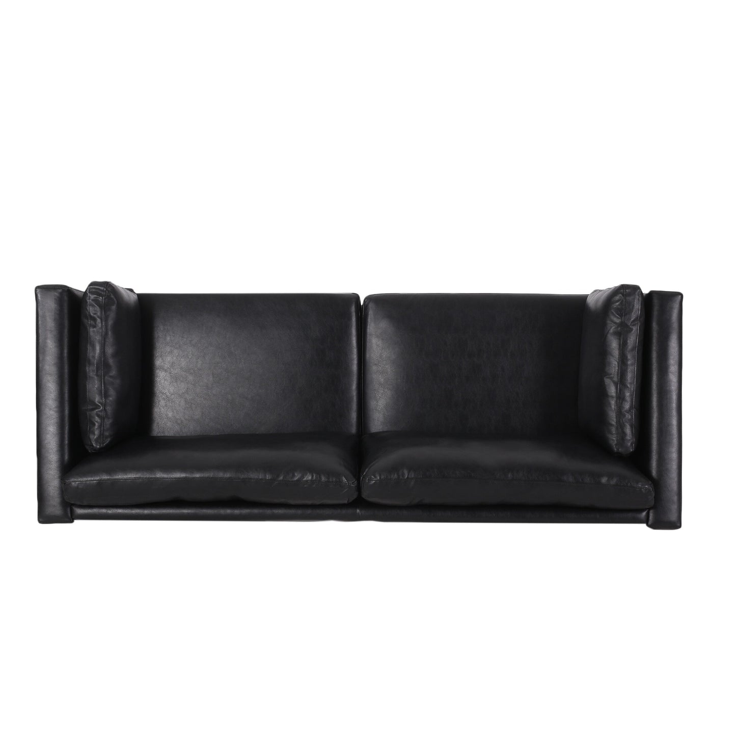 Warbler Faux Leather 3 Seater Sofa by Christopher Knight Home