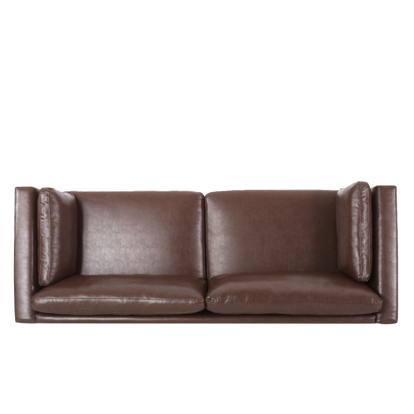 Warbler Faux Leather 3 Seater Sofa by Christopher Knight Home