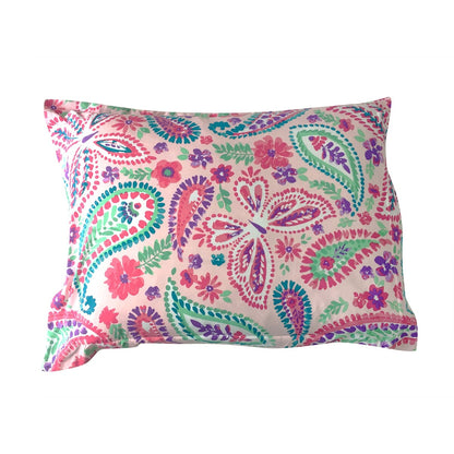 Aquarell Flutter Pink Floral Bettdeckenset mit Schmetterlings-Kissen