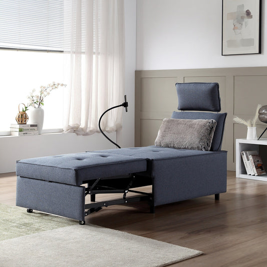 Waterproof Fabric Sofa Bed with Bluetooth Speaker