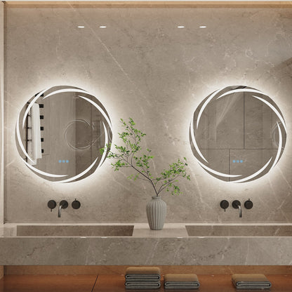 Wasserdichter LED-Touch-Licht-Badezimmerspiegel Anti-Beschlag-Waschtisch dimmbar