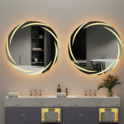 Wasserdichter LED-Touch-Licht-Badezimmerspiegel Anti-Beschlag-Waschtisch dimmbar