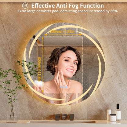 Wasserdichter LED-Touch-Licht-Badezimmerspiegel Anti-Beschlag-Waschtisch dimmbar