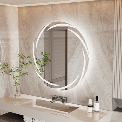 Wasserdichter LED-Touch-Licht-Badezimmerspiegel Anti-Beschlag-Waschtisch dimmbar