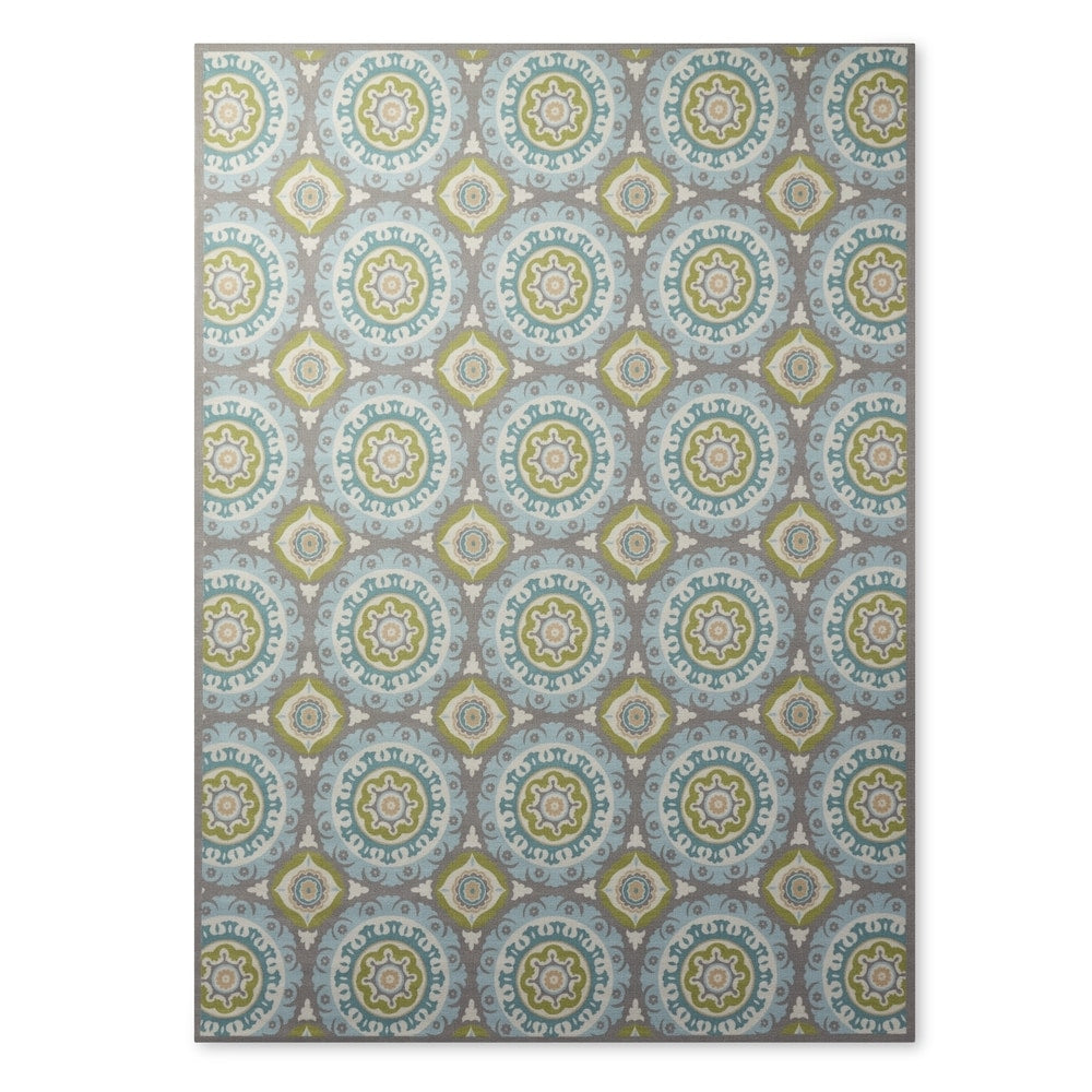 Waverly Sun N' Shade Indoor Outdoor Boho Medallion Area Teppich