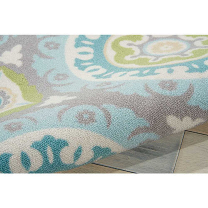 Waverly Sun N' Shade Indoor Outdoor Boho Medallion Area Teppich