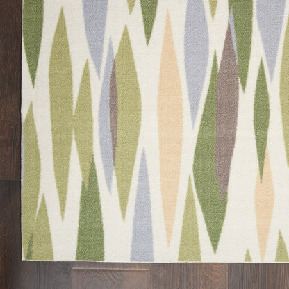 Waverly Sun N' Shade Moderner abstrakter Teppich für drinnen und draußen